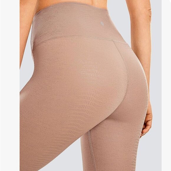 NWT CRZ YOGA Nude Matte Faux Leather Leggings "25 SZ XS - Picture 3 of 8